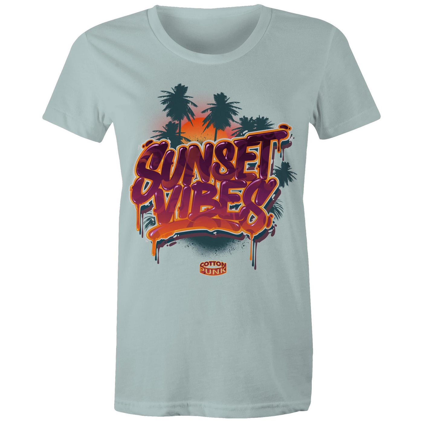 SUNSET VIBES (W) - Womens T-Shirt - FRONT PRINT