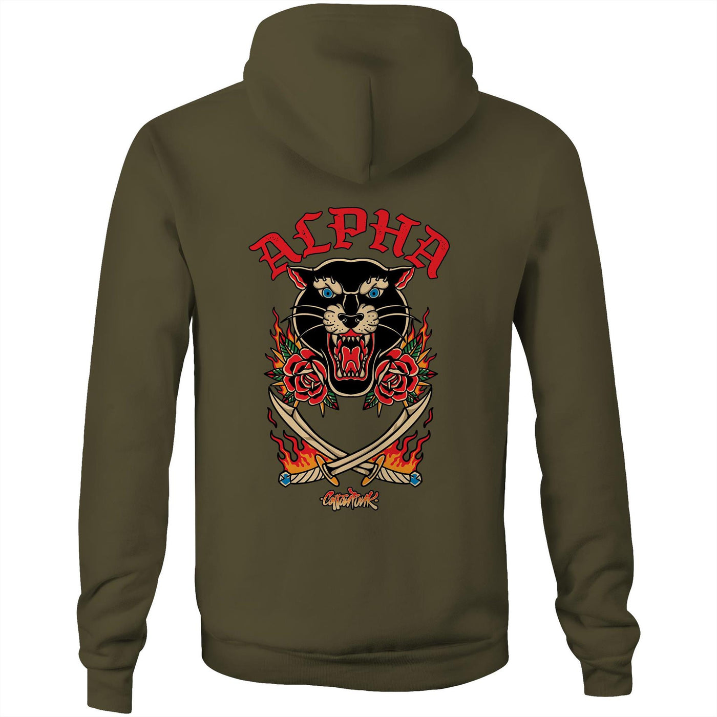 ALPHA - Mens Pocket Hoodie - BACK PRINT