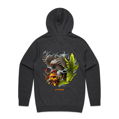 EAGLE - Mens Pocket Hoodie - BACK PRINT