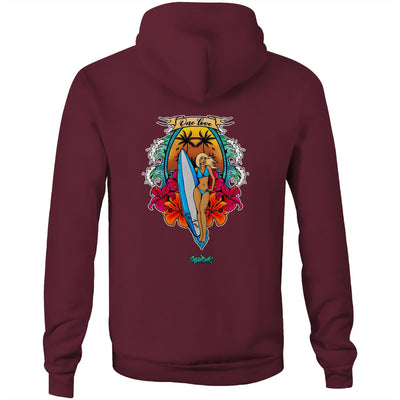 ONE LOVE - Mens Pocket Hoodie - BACK PRINT