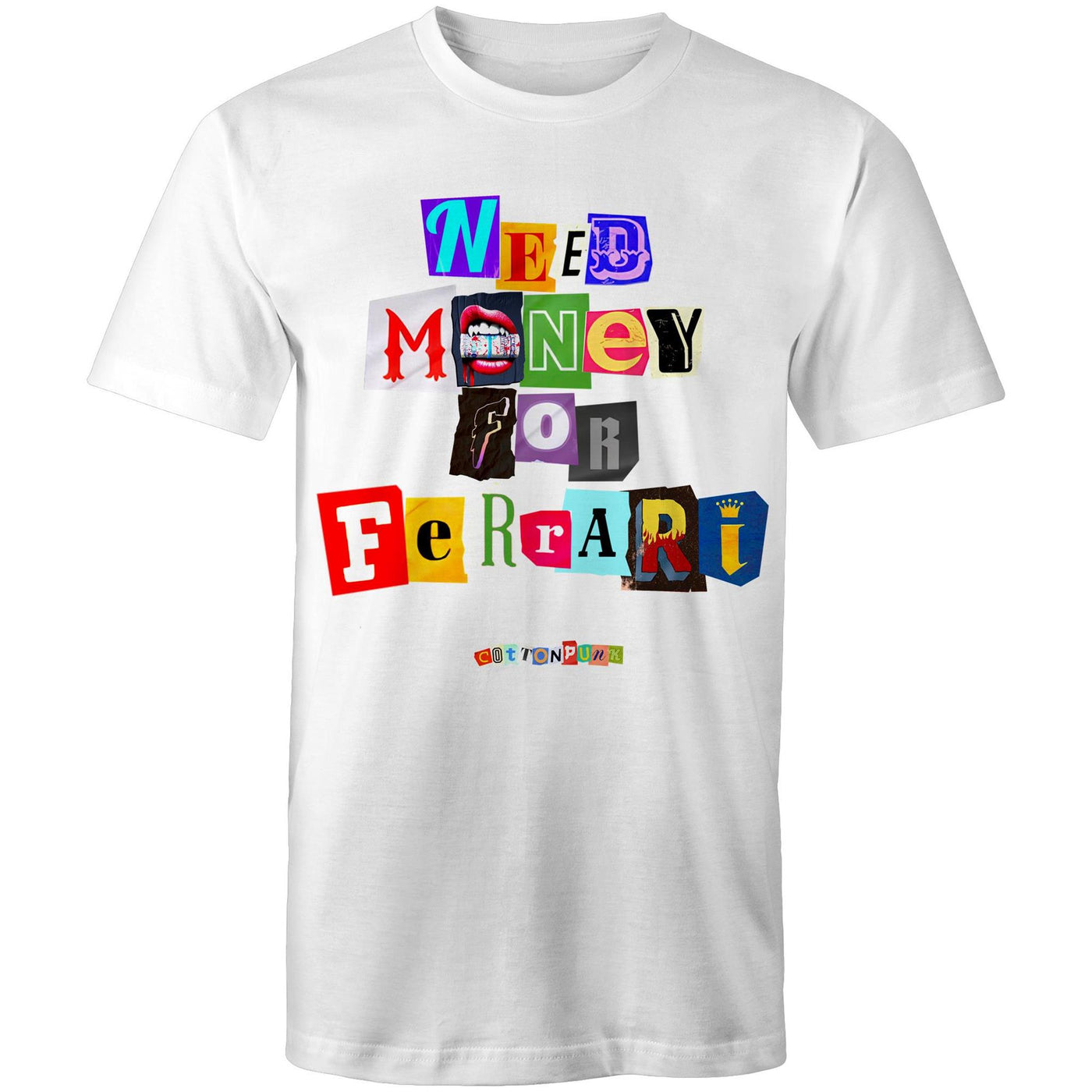 NEED MONEY FOR FERRARI - Mens T-Shirt - FRONT PRINT