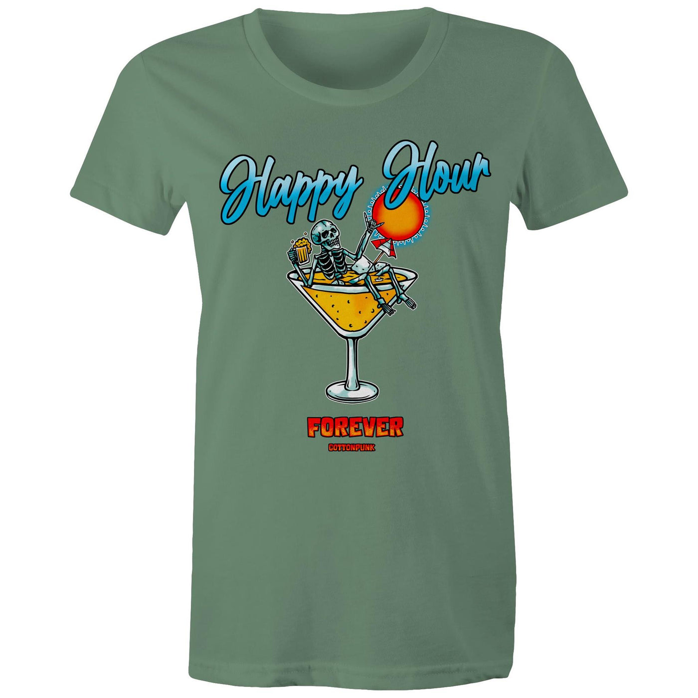 HAPPY HOUR FOREVER (W) - Womens T-Shirt - FRONT PRINT