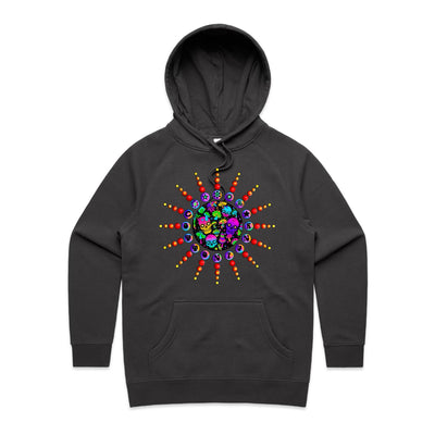 EUPHORIA (W) - Womens Pocket Hoodie - FRONT PRINT