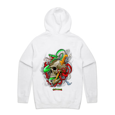 SNAKE - Mens Pocket Hoodie - BACK PRINT