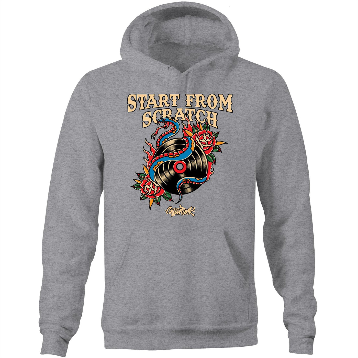 START FROM SCRATCH - Mens Pocket Hoodie - FRONT PRINT