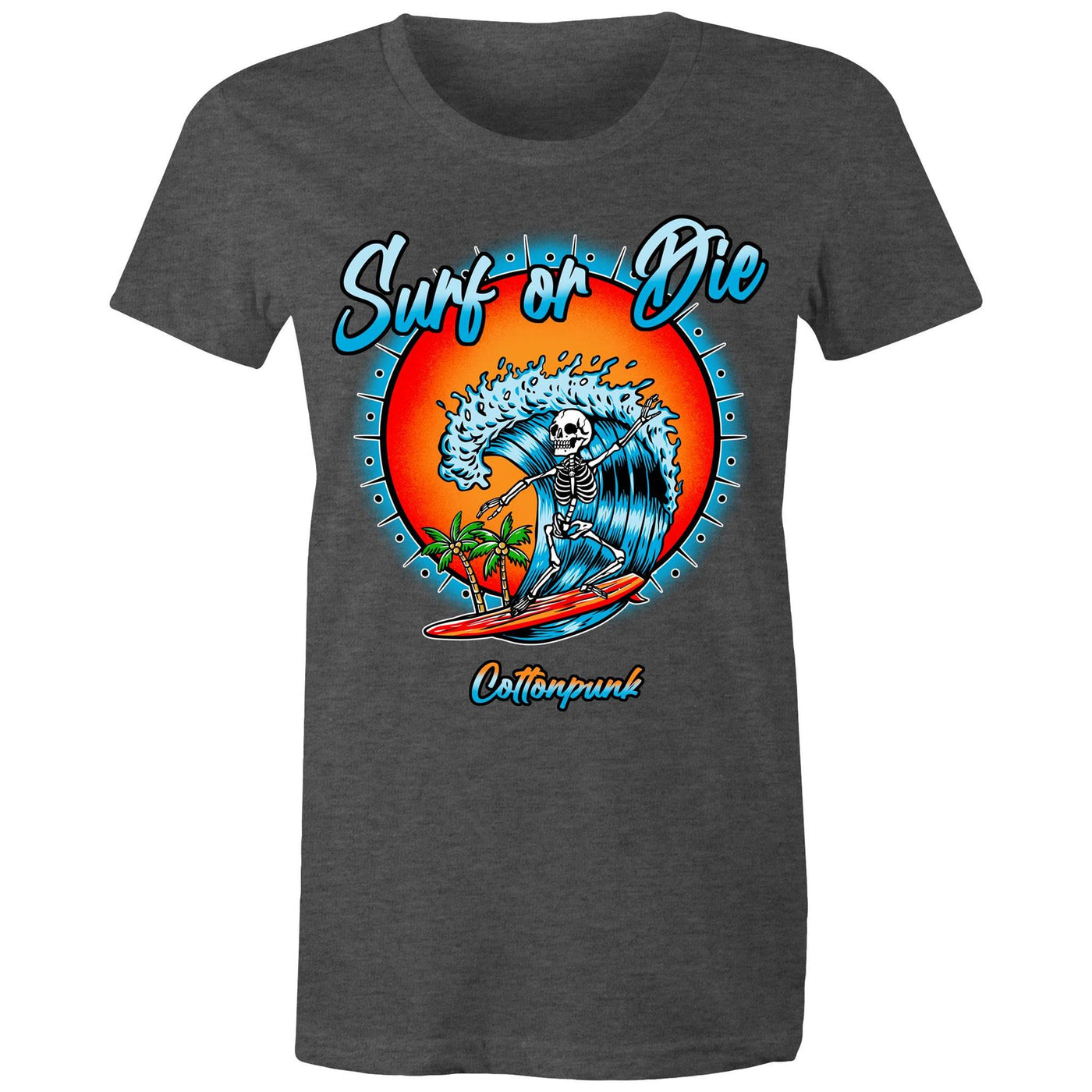 DYING FOR A SURF (W) - Womens T-Shirt - FRONT PRINT