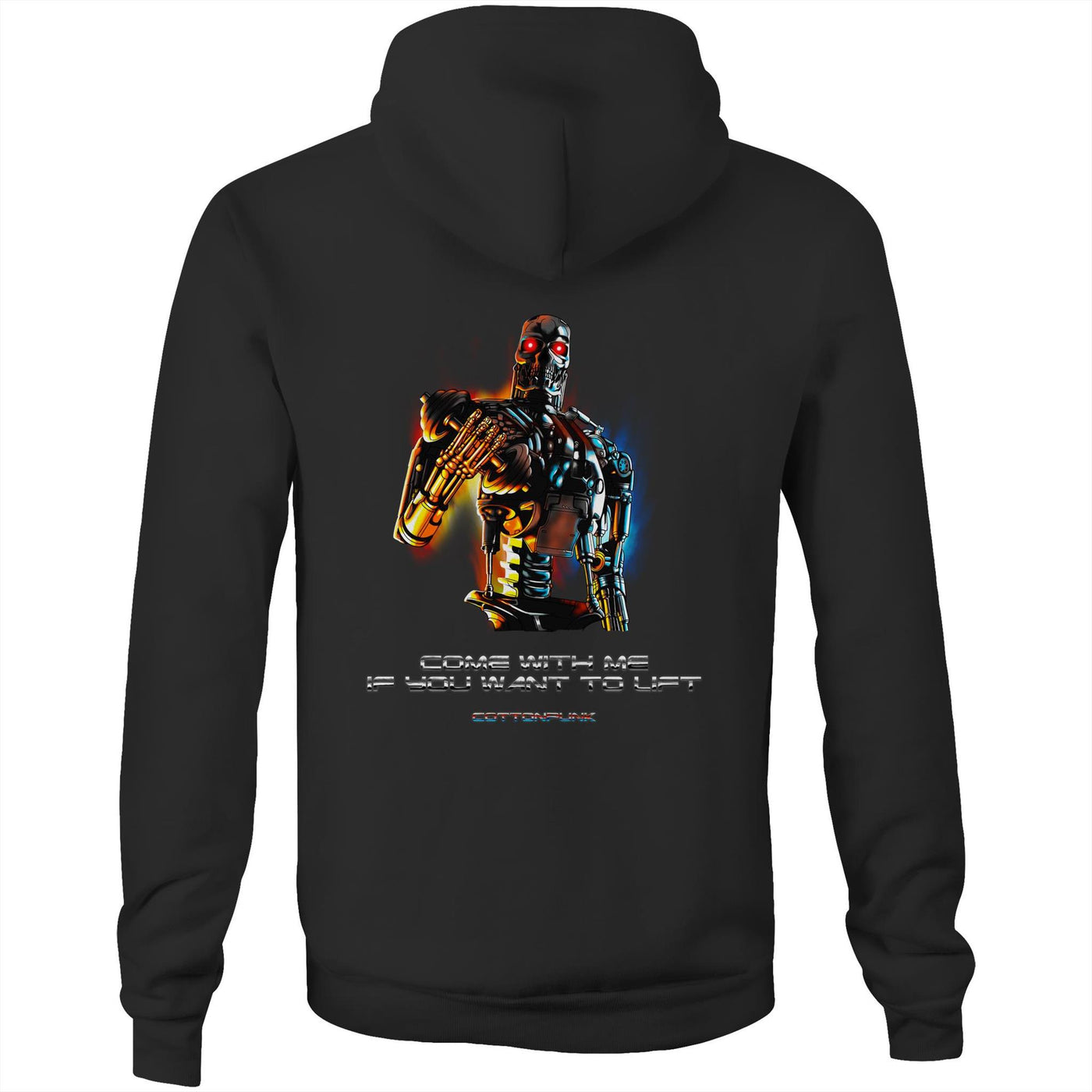 COME WITH ME - Mens Pocket Hoodie - BACK PRINT