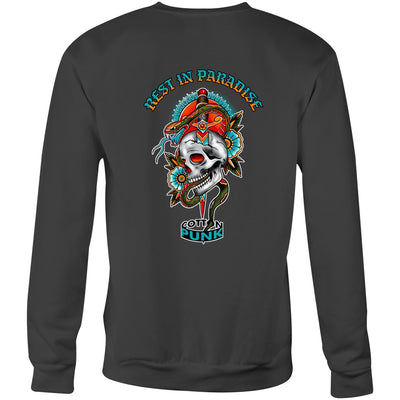 REST IN PARADISE - Mens Sweatshirt - BACK PRINT