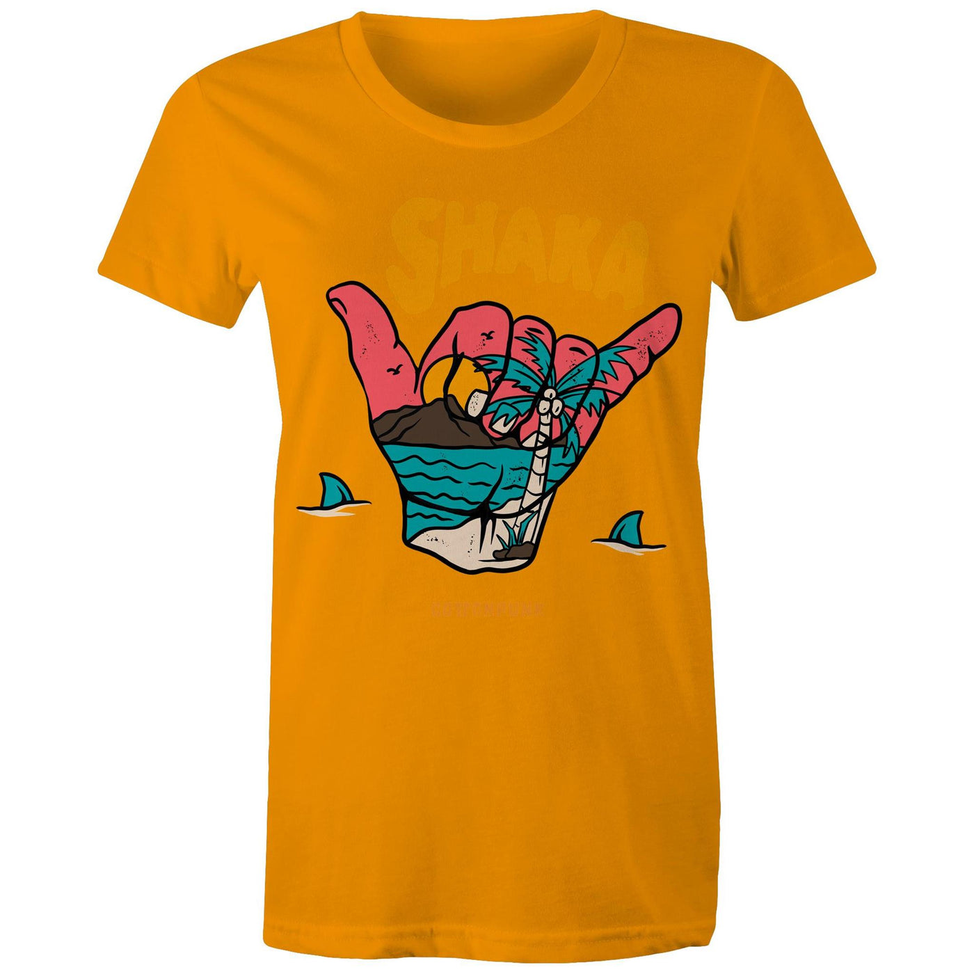 SHAKA (W) - Womens T-Shirt - FRONT PRINT