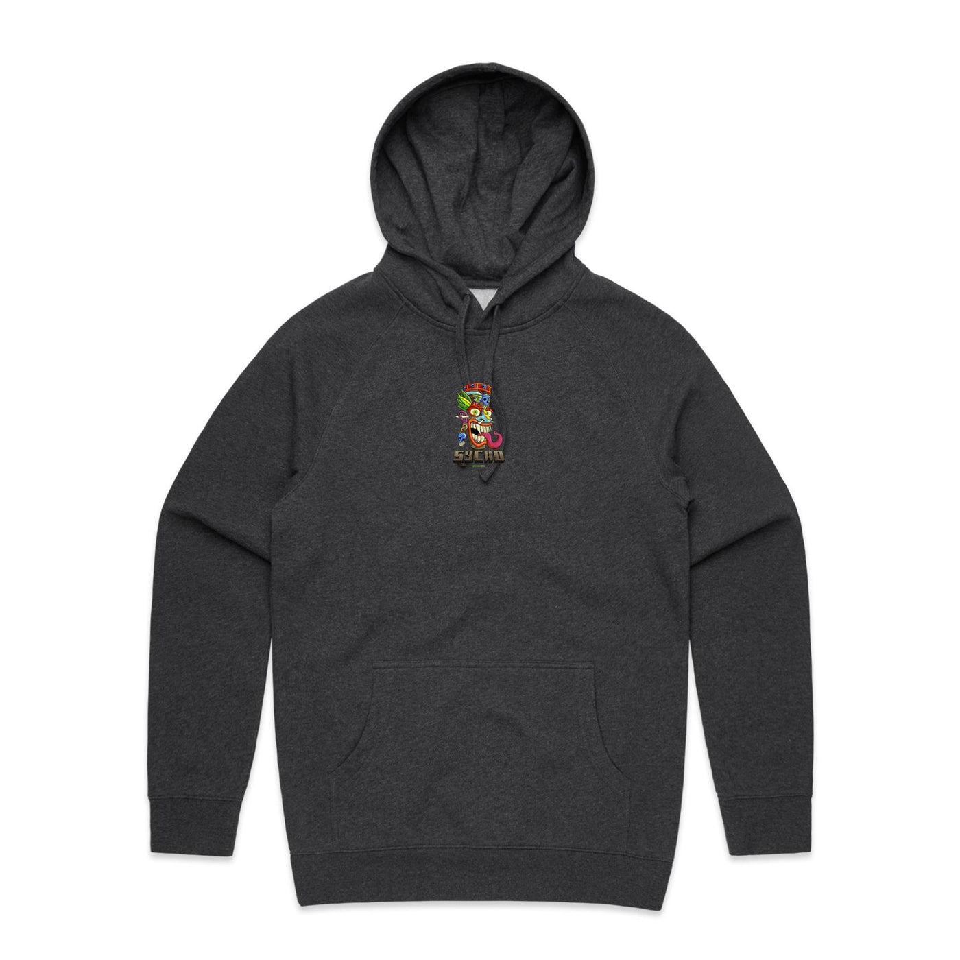 SYCHO (R) - Mens Pocket Hoodie - BACK PRINT