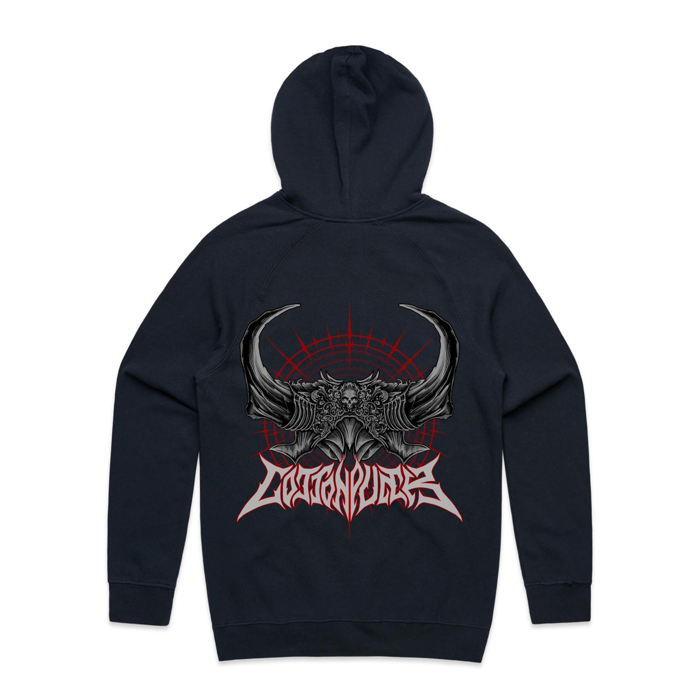 BLACK SPELL - Mens Pocket Hoodie - BACK PRINT