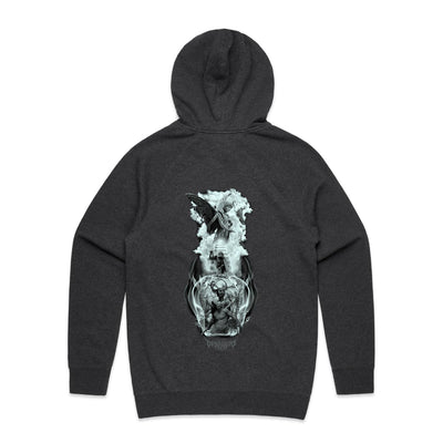 BETWEEN HEAVEN & HELL - Mens Pocket Hoodie - BACK PRINT