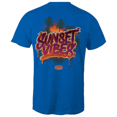 SUNSET VIBES - Mens T-Shirt - BACK PRINT