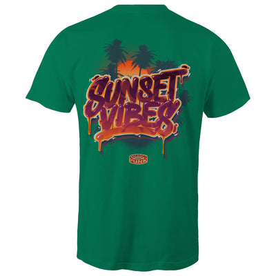 SUNSET VIBES - Mens T-Shirt - BACK PRINT