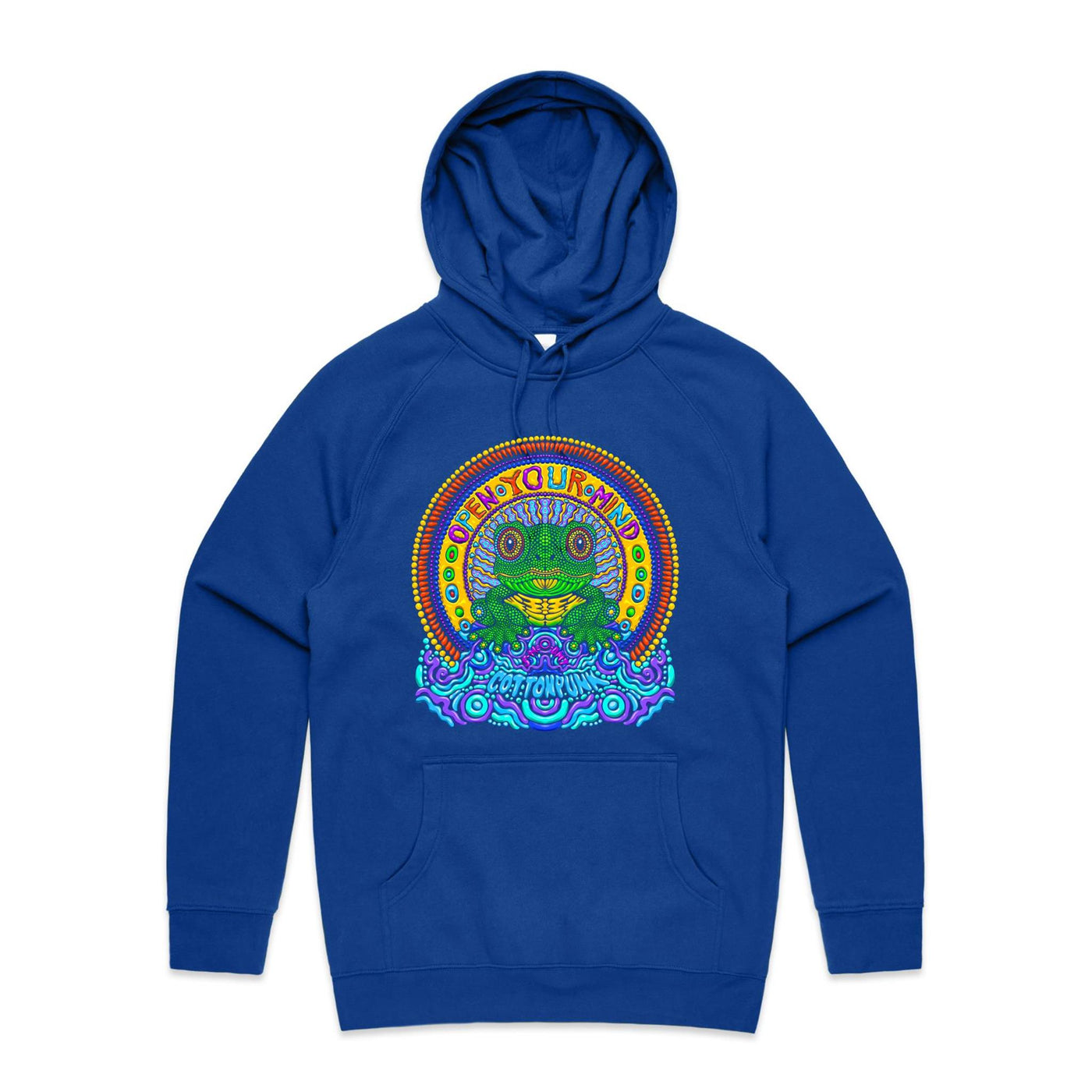 OPEN YOUR MIND - Mens Pocket Hoodie - FRONT PRINT