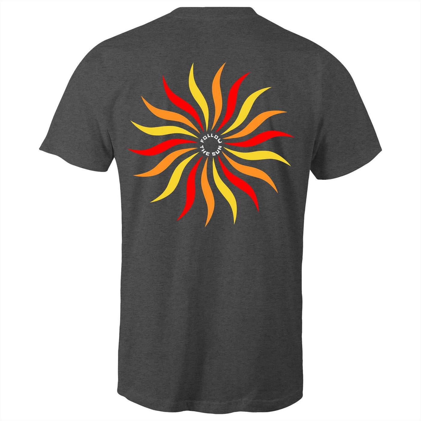 FOLLOW THE SUN - Mens T-Shirt - BACK PRINT