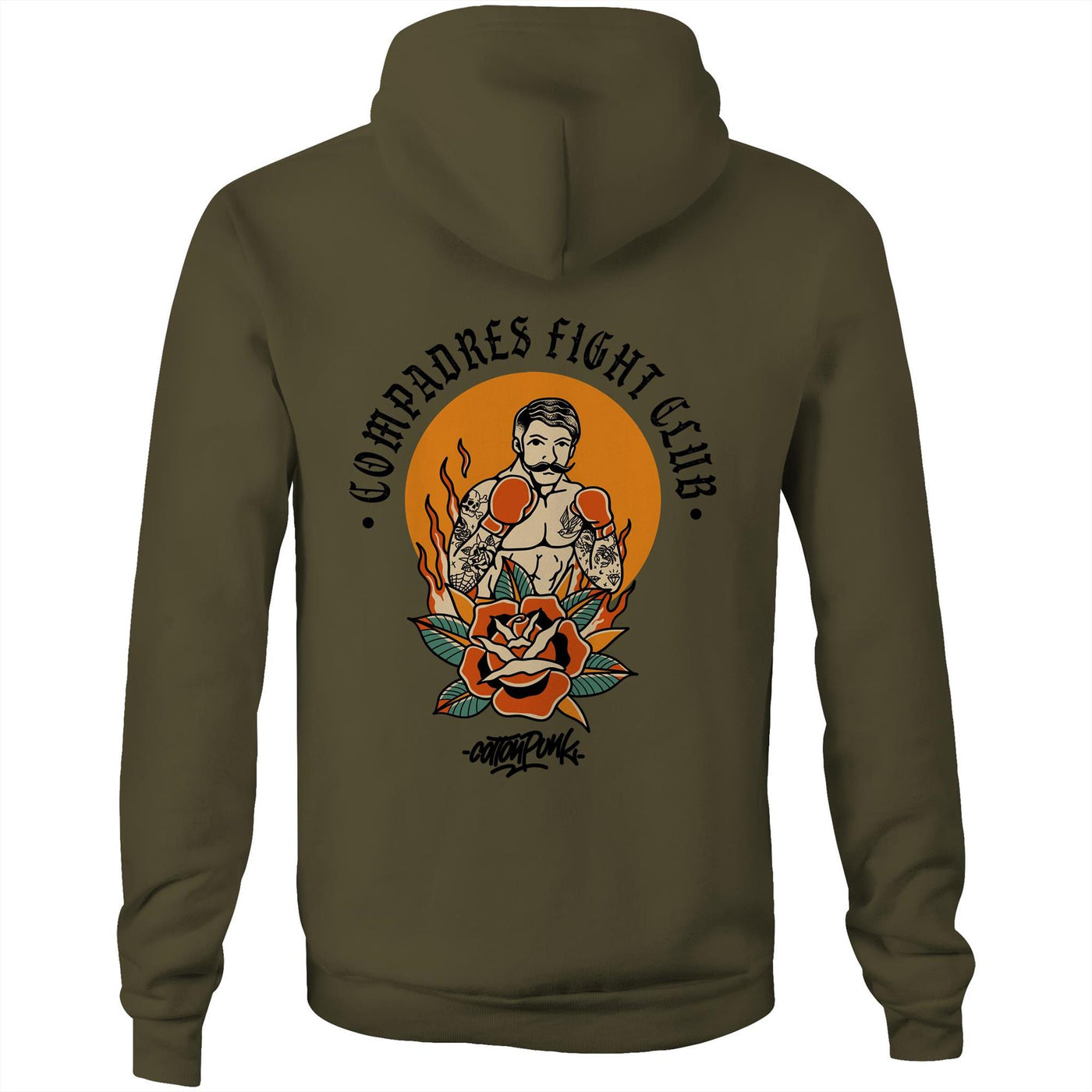 COMPADRES - Mens Pocket Hoodie - BACK PRINT