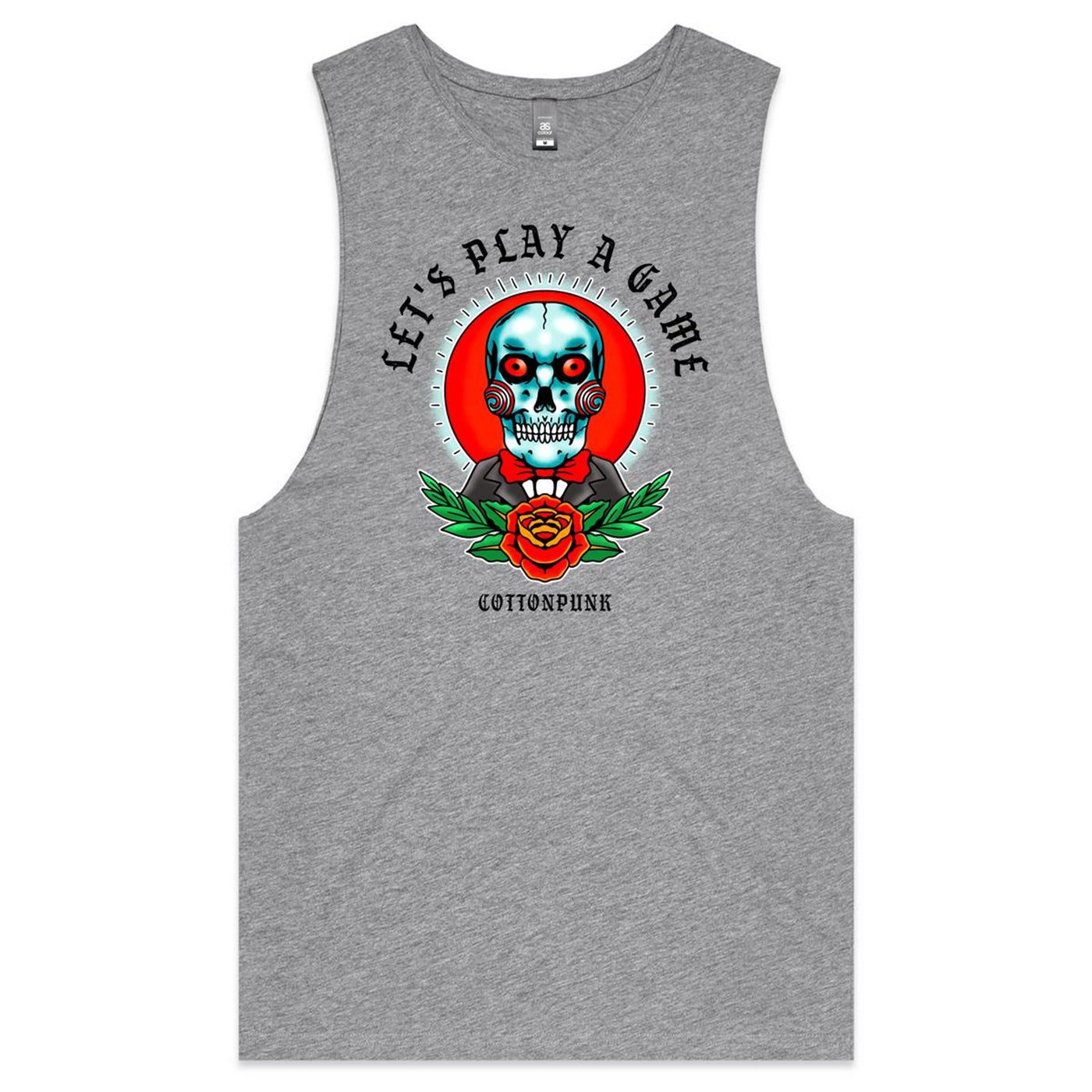 LET'S PLAY A GAME - Mens Sleeveless T-Shirt - FRONT PRINT