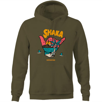 SHAKA - Mens Pocket Hoodie - FRONT PRINT