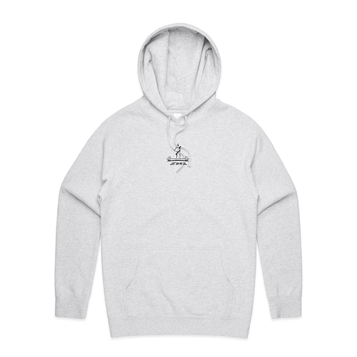 IT NEVER GETS EASIER - Mens Pocket Hoodie - BACK PRINT