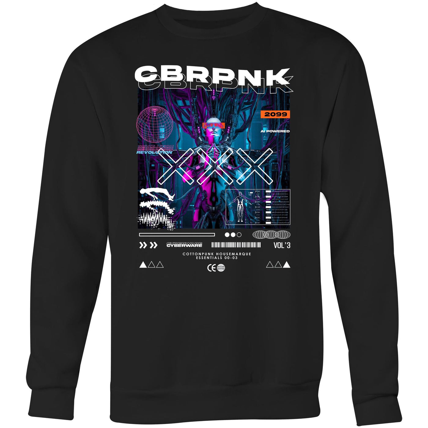 CBRPNK - Mens Sweatshirt - FRONT PRINT