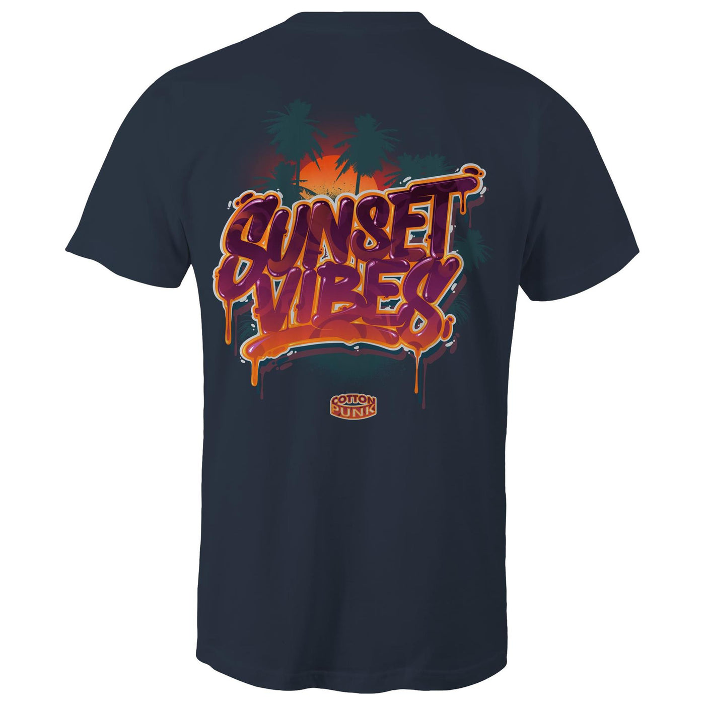 SUNSET VIBES - Mens T-Shirt - BACK PRINT