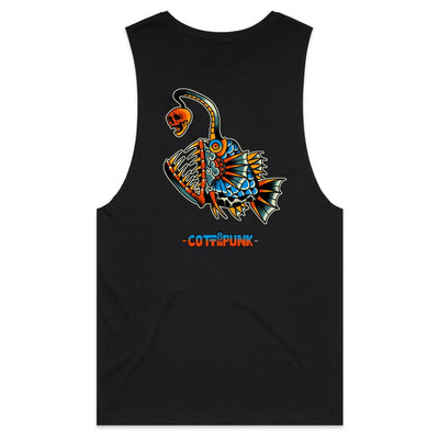 DEEP WATER - Mens Sleeveless T-Shirt - BACK PRINT