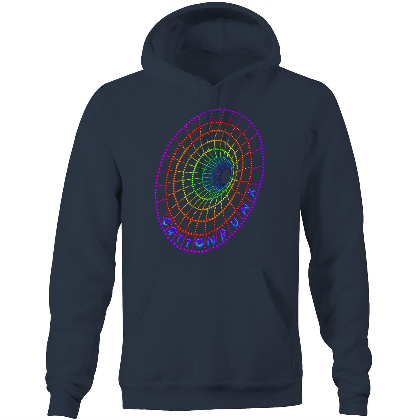 DOWN THE HOLE - Mens Pocket Hoodie - FRONT PRINT