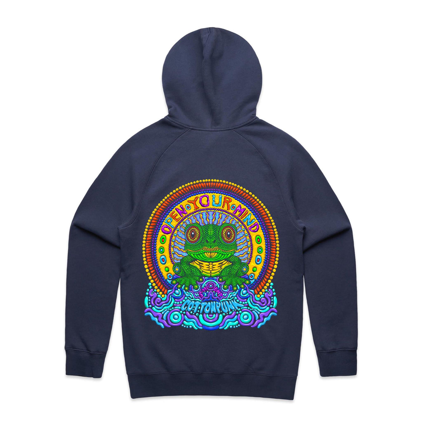 OPEN YOUR MIND - Mens Pocket Hoodie - BACK PRINT