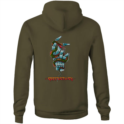 TAKE MY HAND - Mens Pocket Hoodie - BACK PRINT