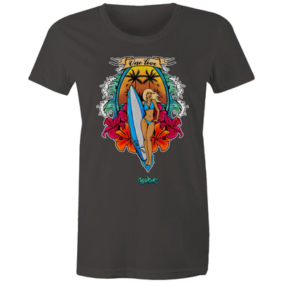 ONE LOVE (W) - Womens T-Shirt - FRONT PRINT