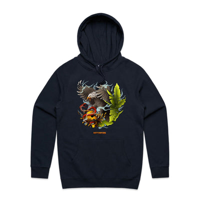 EAGLE - Mens Pocket Hoodie - FRONT PRINT