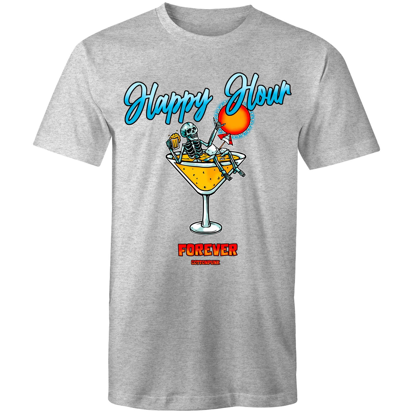 HAPPY HOUR FOREVER - Mens T-Shirt - FRONT PRINT