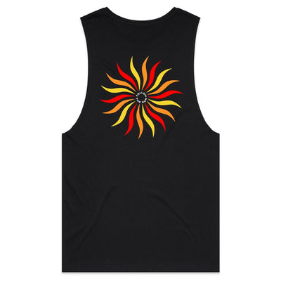 FOLLOW THE SUN - Mens Sleeveless T-Shirt - BACK PRINT