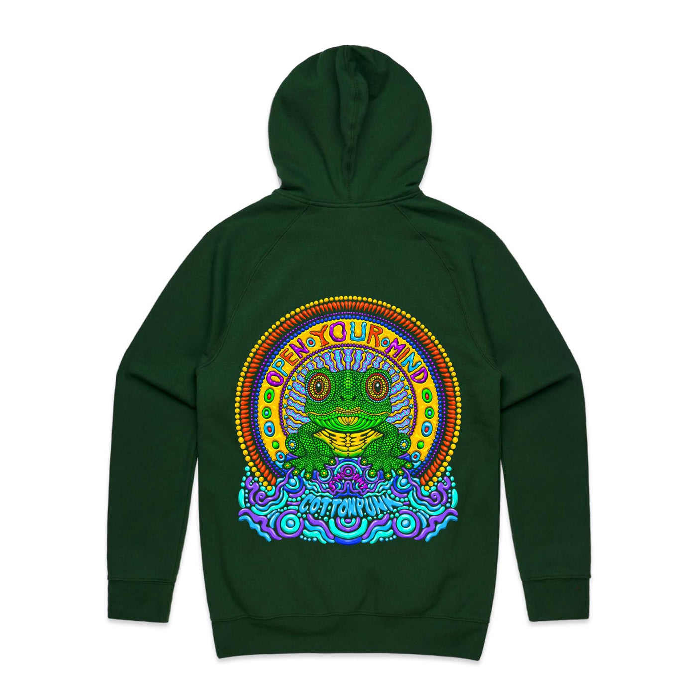 OPEN YOUR MIND - Mens Pocket Hoodie - BACK PRINT