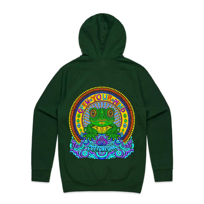 OPEN YOUR MIND - Mens Pocket Hoodie - BACK PRINT