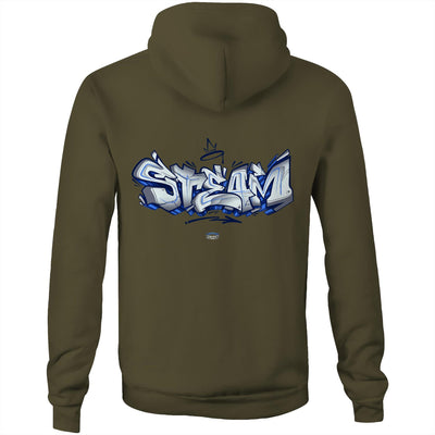 STEAM - Mens Pocket Hoodie - BACK PRINT