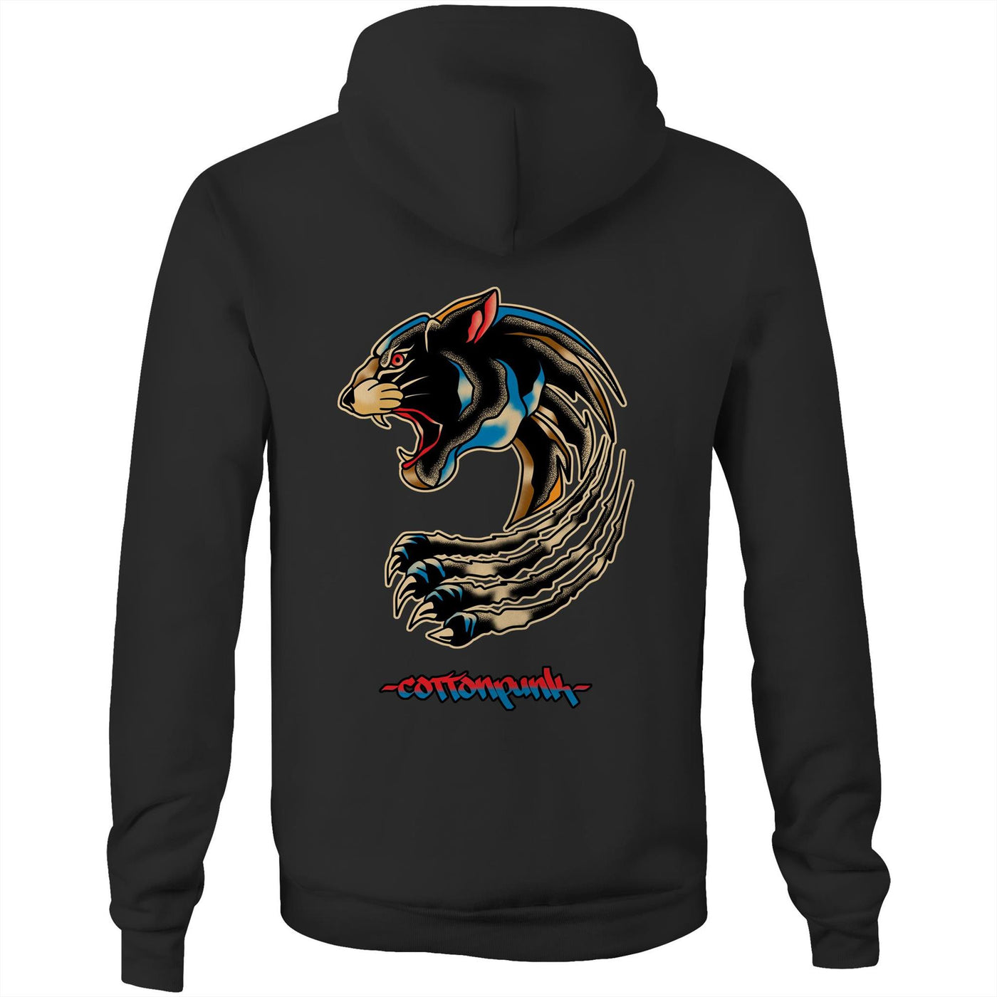 PANTHER (RT) - Mens Pocket Hoodie - BACK PRINT