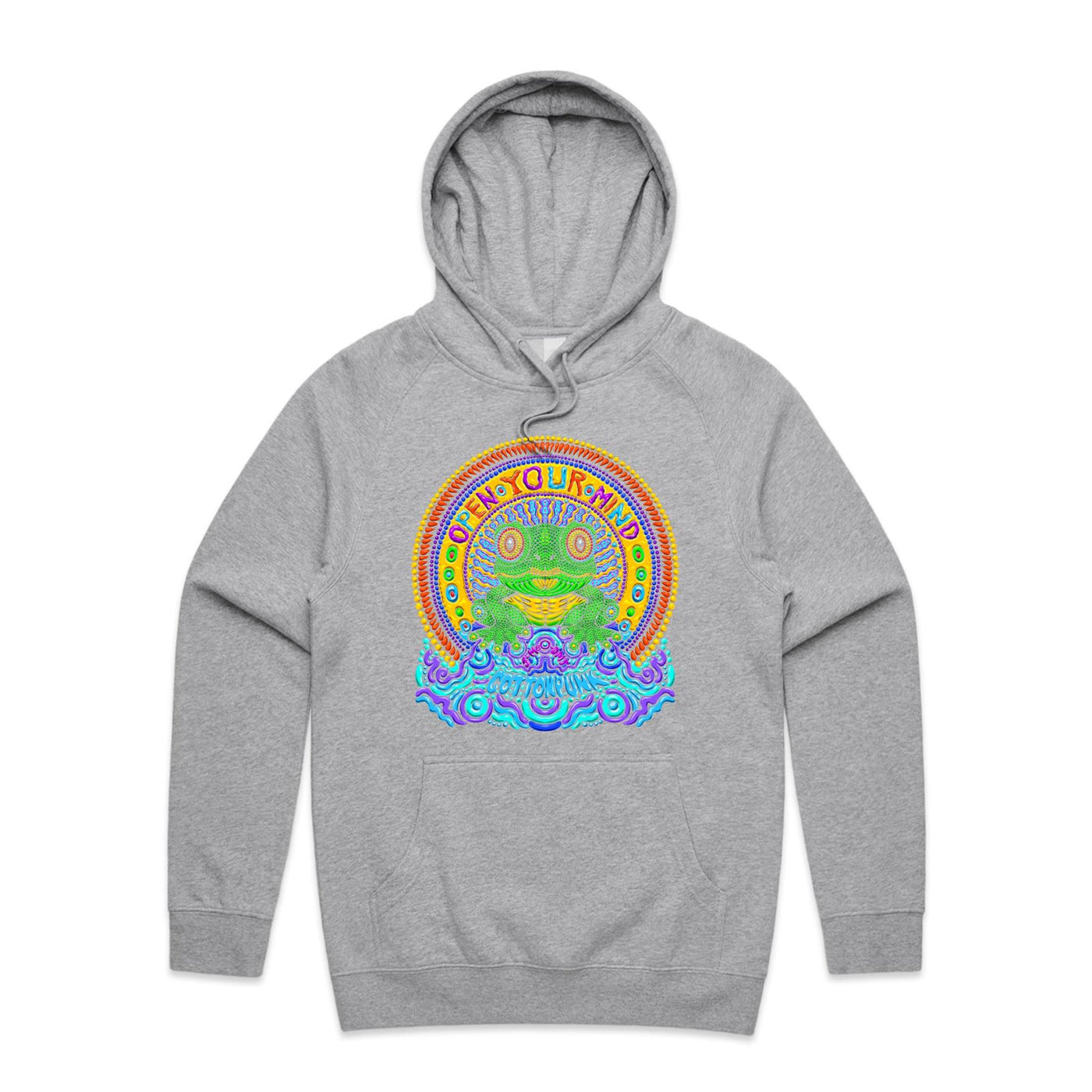 OPEN YOUR MIND - Mens Pocket Hoodie - FRONT PRINT