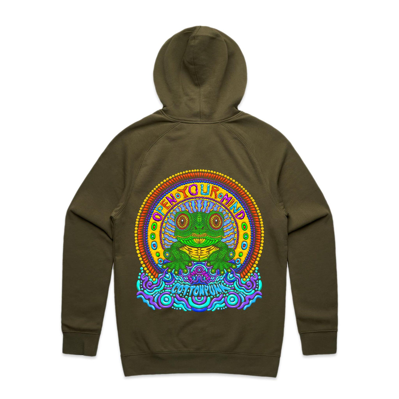 OPEN YOUR MIND - Mens Pocket Hoodie - BACK PRINT