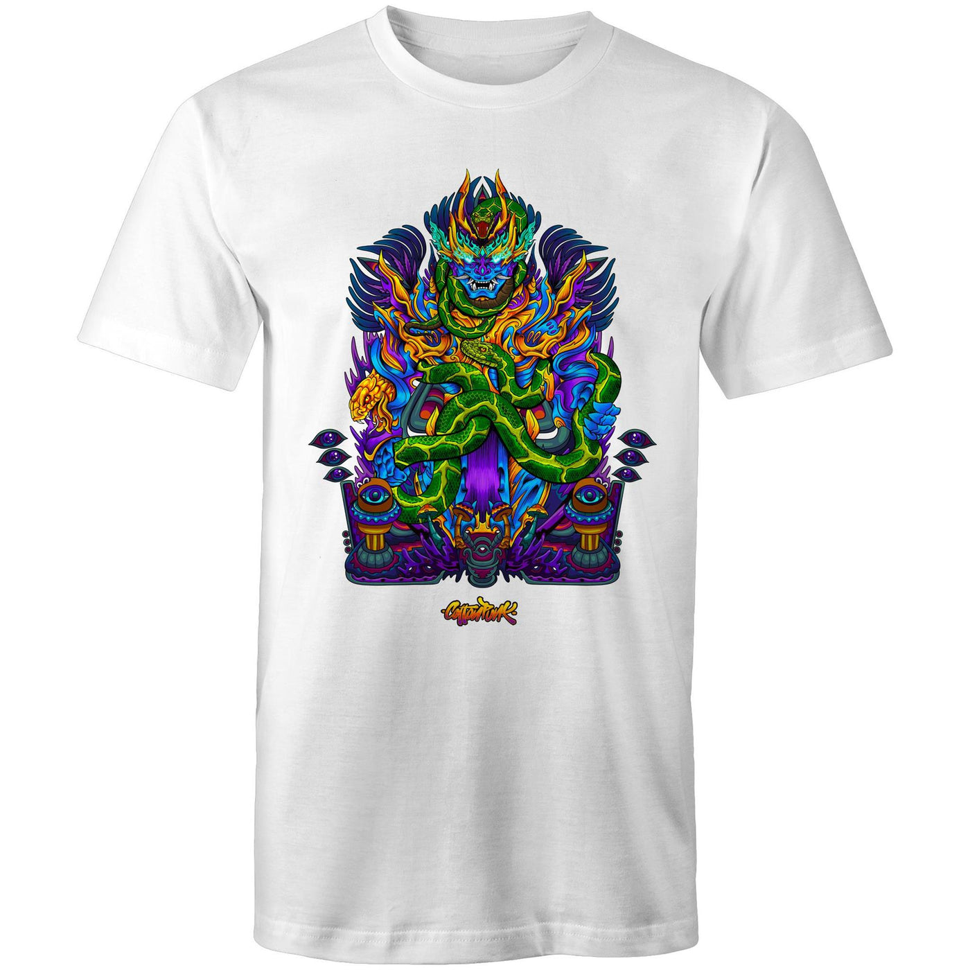 TWISTED SNAKE GOD - Mens T-Shirt - FRONT PRINT