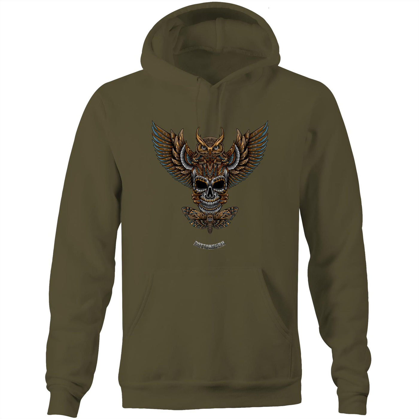 NIGHT HUNT - Mens Pocket Hoodie - FRONT PRINT