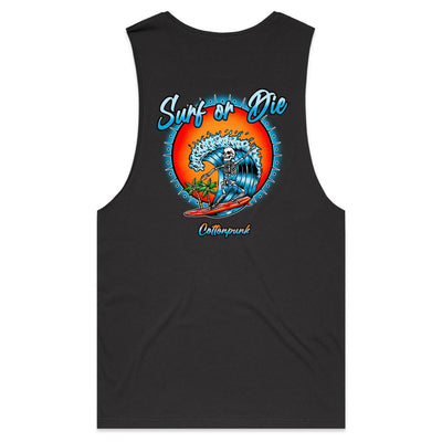 DYING FOR A SURF - Mens Sleeveless T-Shirt - BACK PRINT