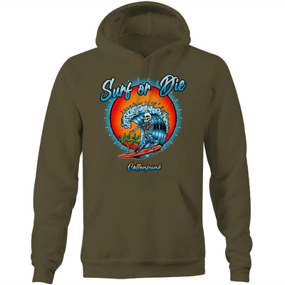 DYING FOR A SURF - Mens Pocket Hoodie - FRONT PRINT