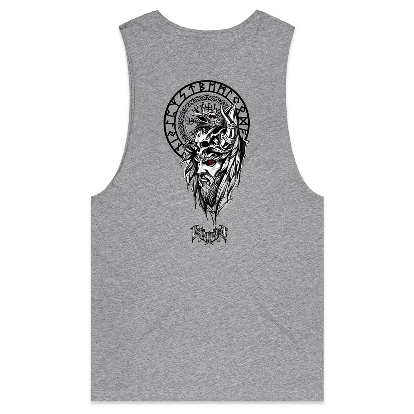 DARK WARRIOR - Mens Sleeveless T-Shirt - BACK PRINT