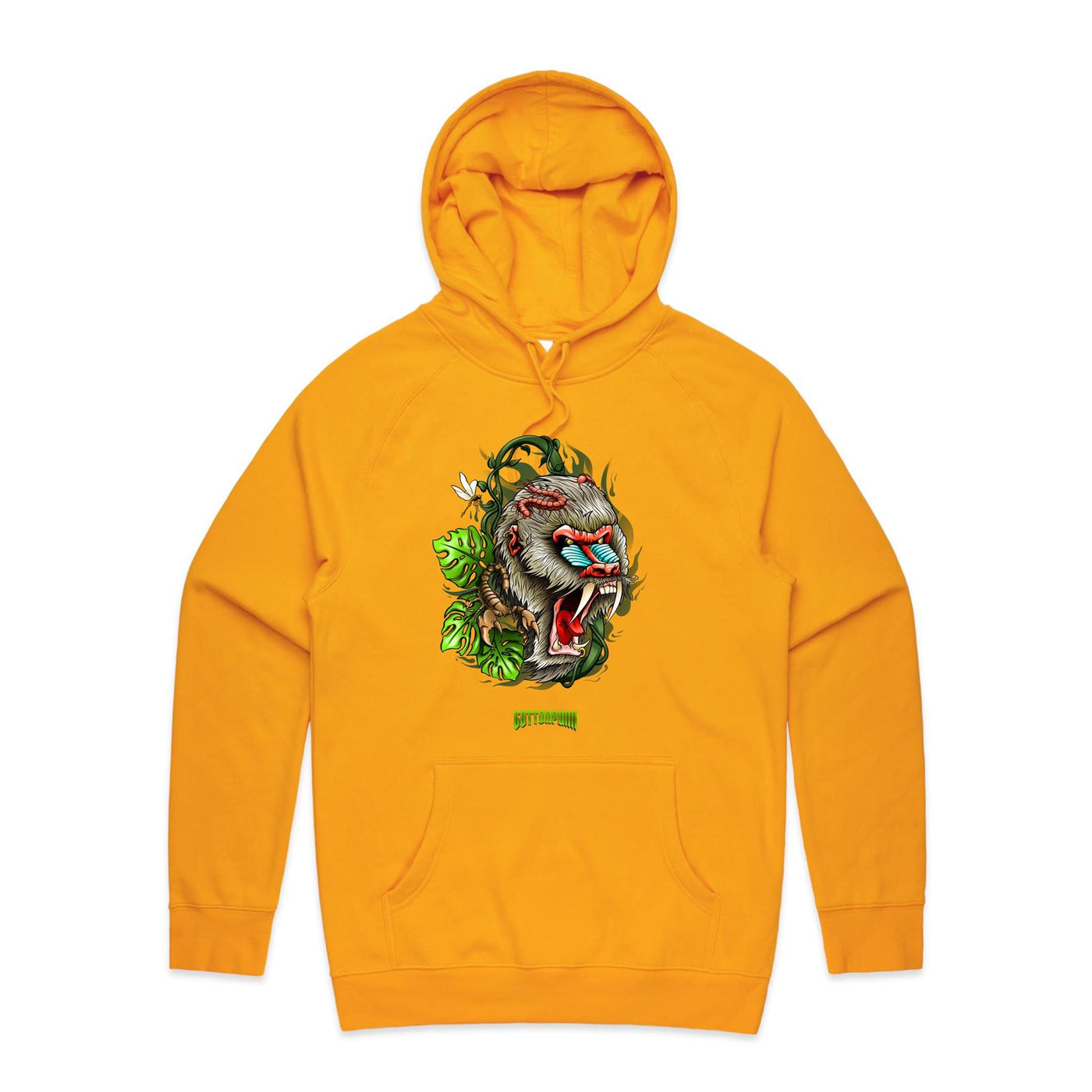 BABOON - Mens Pocket Hoodie - FRONT PRINT