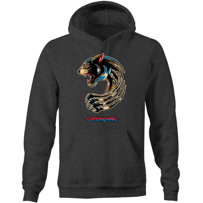 PANTHER (RT) - Mens Pocket Hoodie - FRONT PRINT