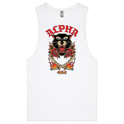 ALPHA - Mens Sleeveless T-Shirt - FRONT PRINT