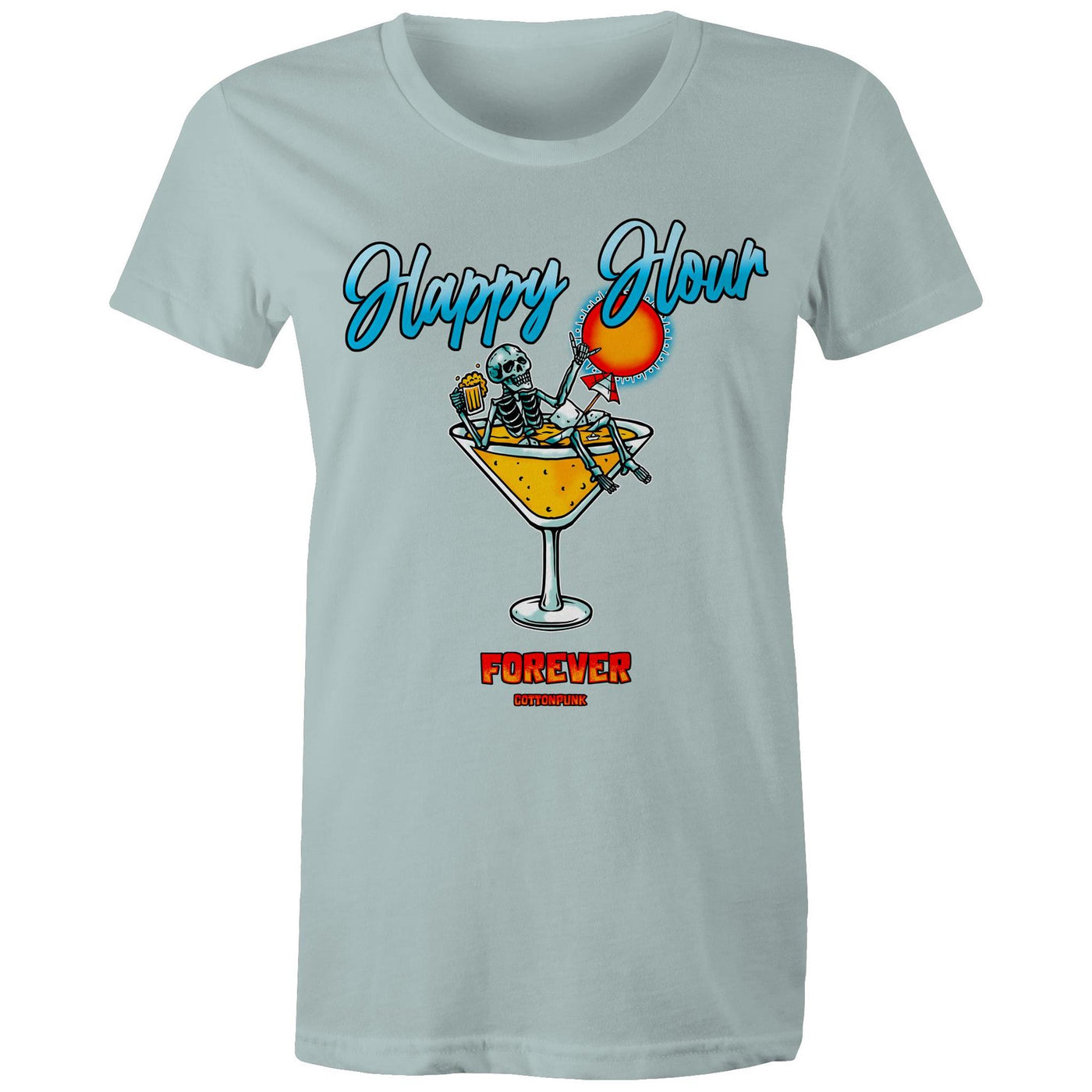 HAPPY HOUR FOREVER (W) - Womens T-Shirt - FRONT PRINT