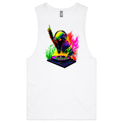 DJ WHO CARES - Mens Sleeveless T-Shirt - FRONT PRINT